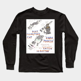 Jazz Cat Tribute Duke Ellington Long Sleeve T-Shirt